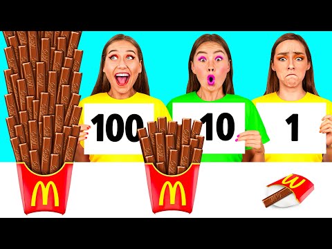 Видео: 100 Слоев Еды Челлендж | Фантастические Лайфхаки с Едой от DuKoDu Challenge