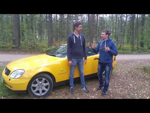 Видео: Mercedes-benz SLK 230 кабриолет в кузове r170 !(Желтый понторез)