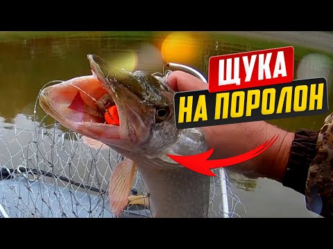 Видео: Щука на поролон. Как ловить щуку.