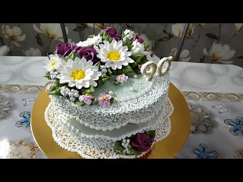 Видео: Торт на юбилей для женщины