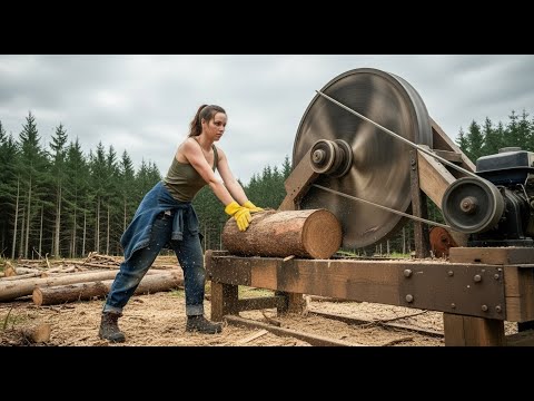 Видео: Невероятные самодельные резчики по дереву, сделанные американскими фермерами | Опасные самодельны...