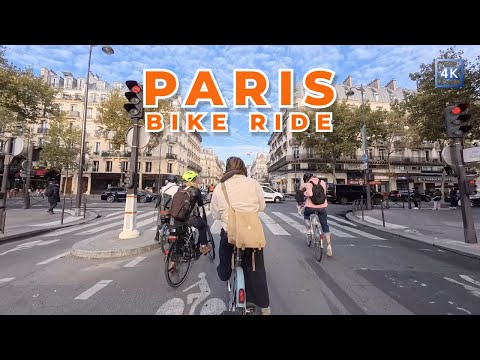 Видео: Велопрогулка по Парижу, Франция • Улицы, архитектура и осенние краски • 4K HDR