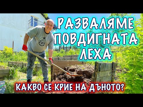 Видео: Разглобяваме три годишна повдигната леха! Какво се е случва вътре в лехата?