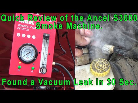 Видео: Я тестирую дымовую машину Ancel S3000. Я обнаружил утечку вакуума через 30 секунд.