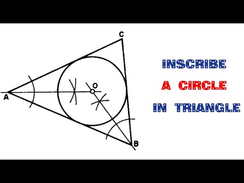 Видео: КАК ВПИСАТЬ ОКРУЖНОСТЬ В ТРЕУГОЛЬНИК || Геометрическое построение || Инженерный чертёж