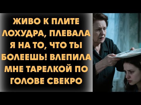 Видео: ЖИВО К ПЛИТЕ ЛОХУДРА, ПЛЕВАЛА Я НА ТО, ЧТО ТЫ БОЛЕЕШЬ!   ВЛЕПИЛА МНЕ ТАРЕЛКОЙ ПО ГОЛОВЕ СВЕКРО