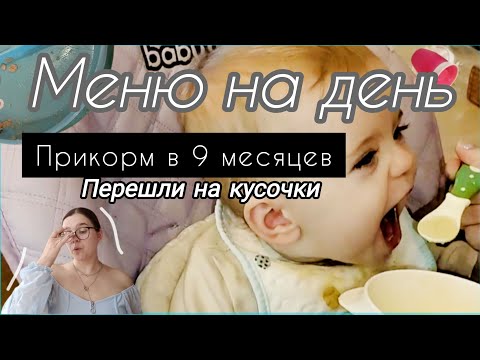 Видео: ПРИКОРМ в 9 месяцев// МЕНЮ НА ДЕНЬ// перешли на КУСОЧКИ