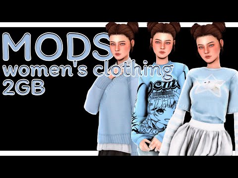 Видео: ПАПКА MODS 2GB 🩵женская одежда🩵 SIMS 4 🩵CC🩵