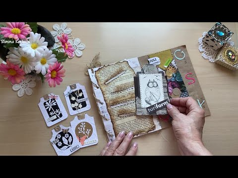 Видео: Скрапбукинг Оформление летнего блокнота №12