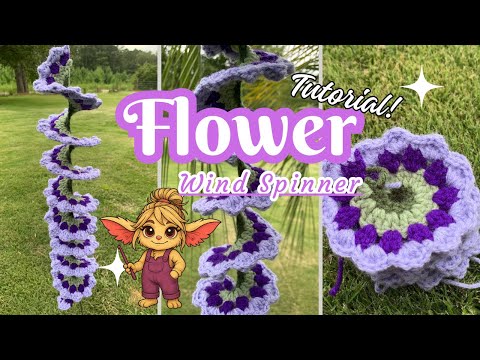 Видео: Цветочная прялка *Урок вязания крючком*