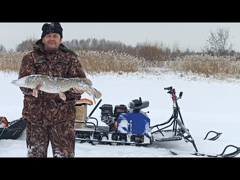 Видео: Мотобуксировщик Лидер, застряли и еле выехали