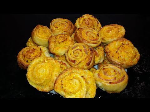 Видео: Плюшки-розочки чесночные. Вкуснятина!!!