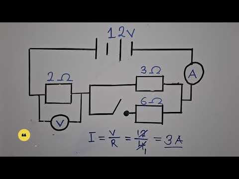 Видео: Найдите общее сопротивление, разность потенциалов и силу тока.