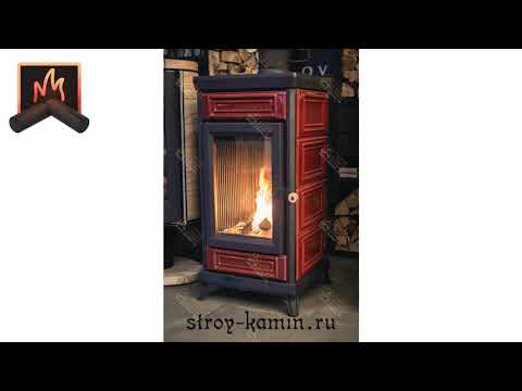 Видео: Дровяной печь-камин Астов Майолика для дачи и загородного дома