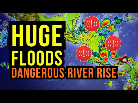 Видео: Сильное наводнение усиливается...