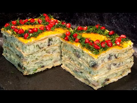 Видео: Вот это НАПОЛЕОН! Праздничный торт - закуска без хлопот! ШЕДЕВР за 30 минут и за НЕБОЛЬШИЕ деньги!