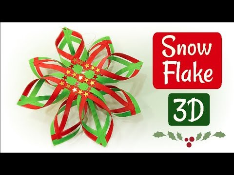 Видео: Как сделать снежинки из бумаги. Рождественские поделки