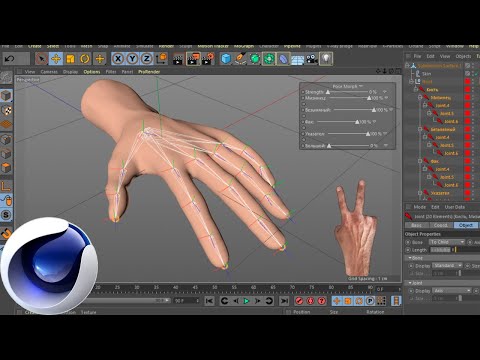 Видео: РИГГИНГ руки,кисти и пальцев в Cinema 4D.Бонус - контроллер без XPresso !