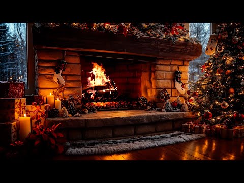 Видео: 🎄 Тихая рождественская атмосфера в домике — Звуки камина и зимнее спокойствие