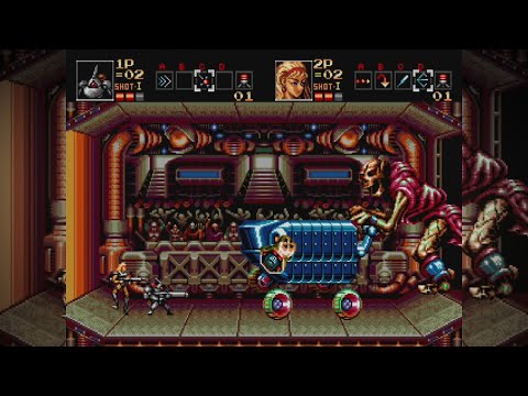 Видео: Contra: the Hard Corps (j), Browny and Sheena, no damage, путь 1-3. Прохождение (walkthrough)