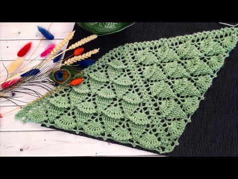 Видео: 🦚Шаль "Крылья птицы"🦚Crochet shawl🦚