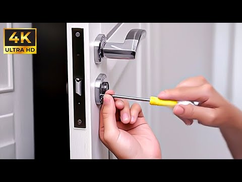 Видео: Установка замка дверной ручки!! 😱 Миллиарды людей не знают, как это сделать