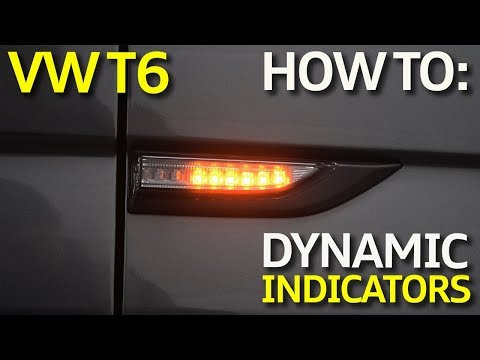 Видео: Как установить светодиодные динамические боковые указатели поворота на VW Transporter T6