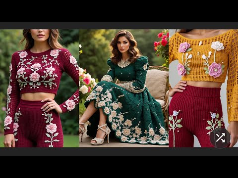 Видео: Веселое вязание крючком/Облегающий комбинезон, лиф и облегающее платье для женщин высокой моды