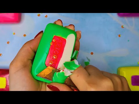 Видео: ASMR/Резка сухого детского мыла /Cutting dry baby soap