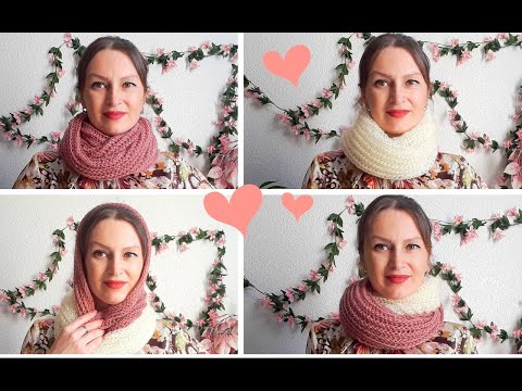 Видео: ВОЗДУШНЫЙ СНУД В ОДИН ОБОРОТ// Свяжет даже новичок.Мастер класс.