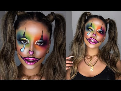 Видео: Урок по созданию яркого грима клоуна на Хэллоуин