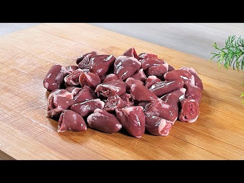 Видео: Мало кто так готовит куриные сердечки! Куриные сердечки вкуснее мяса! Недорого!