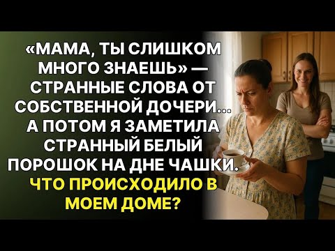 Видео: «МАМА, ТЫ СЛИШКОМ МНОГО ЗНАЕШЬ» — СКАЗАЛА ДОЧЬ И ПОДСЫПАЛА ЧТО ТО В ЧАЙ