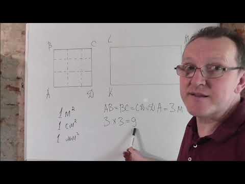 Видео: Площадь прямоугольника, квадрата. Геометрия 8 класс