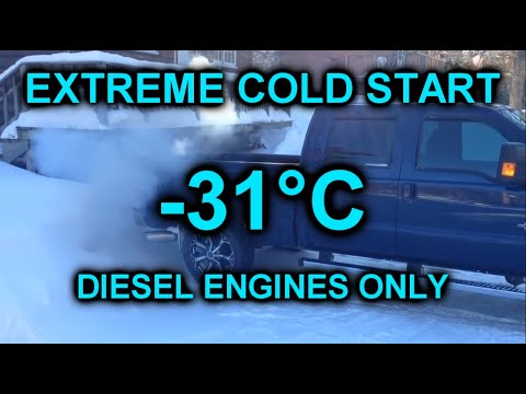 Видео: Extreme DIESEL cold start compilation | -31*C | s.2 ep.42 | Запуск дизельного двигателя в мороз -31