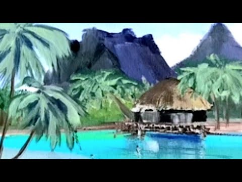 Видео: Как да нарисуваме Тропически остров с маслени бои