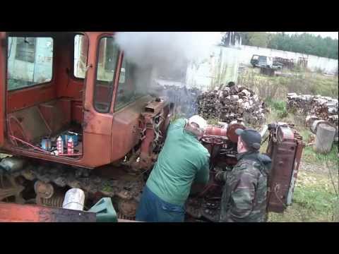 Видео: Первый запуск ДТ-75 после нескольких лет  простоя