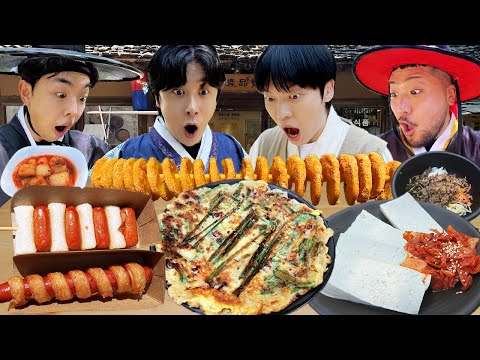 Видео: МУКБАНГ Шоу еды в корейском тематическом парке (огненная лапша, рисовый пирог)круглосуточный магазин
