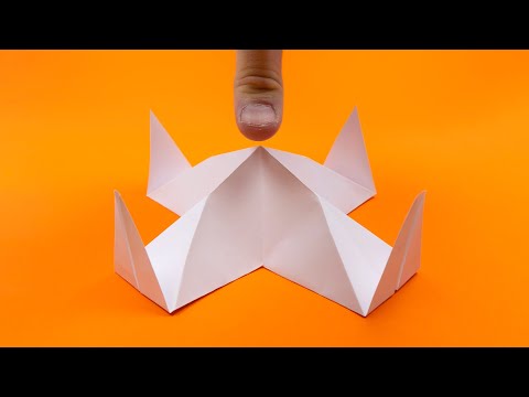 Видео: Капкан оригами. Как сделать капкан из бумаги А4 без клея и без ножниц - простое оригами