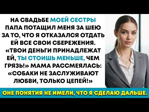Видео: На свадьбе сестры отец тащил меня за шею за отказ отдать сбережения и сказал: собаки не женятся