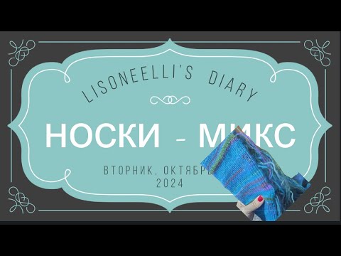 Видео: ЛИЗАВЕТИН ДНЕВНИК:22-10-2024. Носки-микс: связанные спицами и на вязальной машине