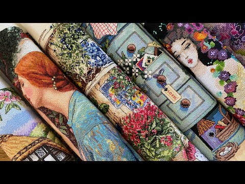 Видео: МОЙ РУЛОН НЕОФОРМЛЕННЫХ РАБОТ | Dimensions, Lanarte, Anchor, Mill Hill 🪡