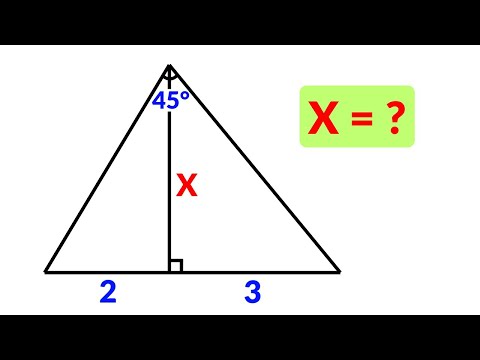 Видео: Найдите длину X | Очень интересная геометрическая задача | 3 разных метода