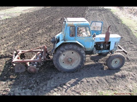 Видео: МТЗ-80! СУПЕР работа САМОДЕЛЬНЫМ ДИСКАТОРОМ!