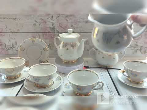 Видео: Сервиз с золотым рисунком. Великолепие из Светловодска