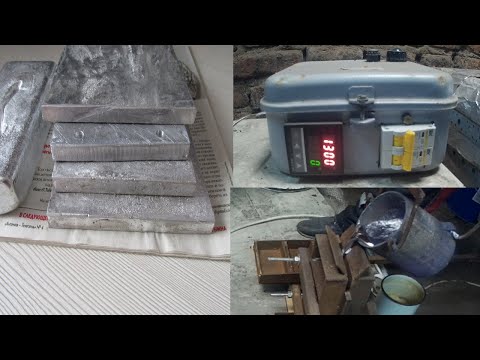 Видео: Плавка алюминия(11)Пластины,слиток,намотал тэн.