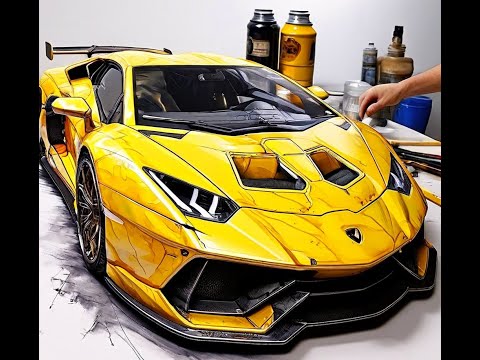 Видео: Покраска модели Lamborghini Veneno