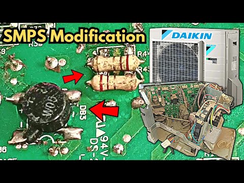 Видео: Ремонт материнской платы Daikin AC для исправления ошибки U4 (модификация)