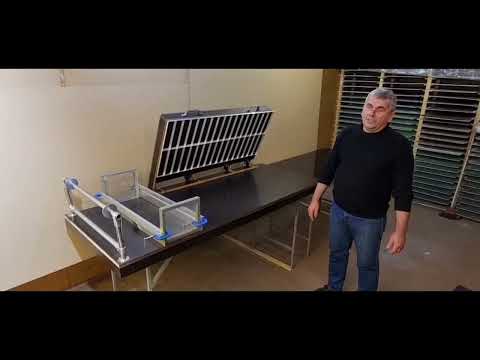 Видео: Оборудование для изготовления  гибкого кирпича. Стол экструдер