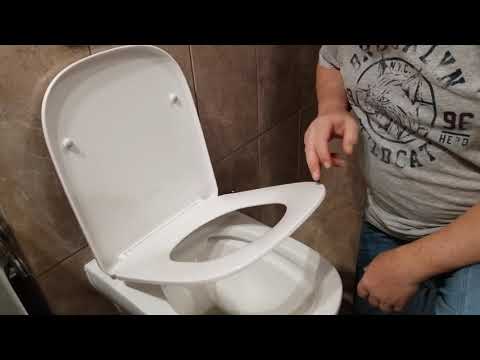 Видео: Ремонт крышки унитаза Jacob Delafor. Сломался микролифт.Toilet lid repair If the microlift is broken